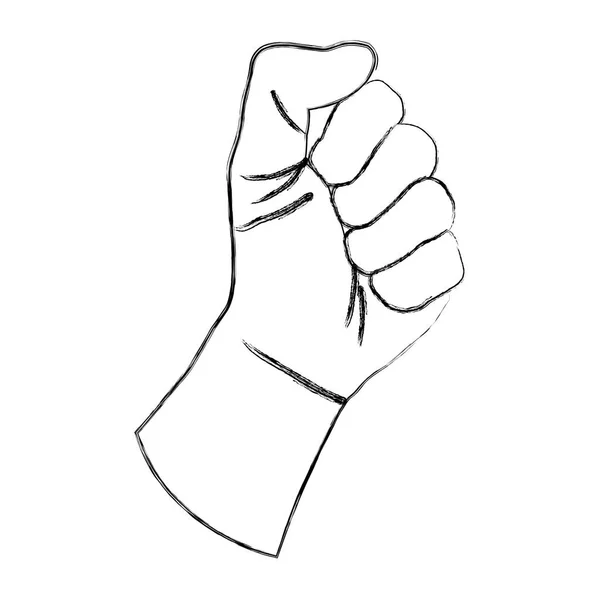 Гранжева Людина Рука Проти Протесту Векторні Ілюстрації — стоковий вектор