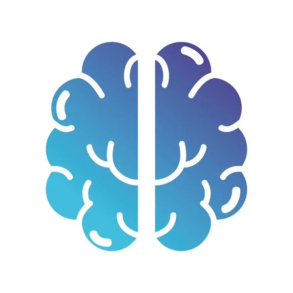 Silueta Anatomía Cerebro Humano Icono Vector Ilustración — Vector de stock