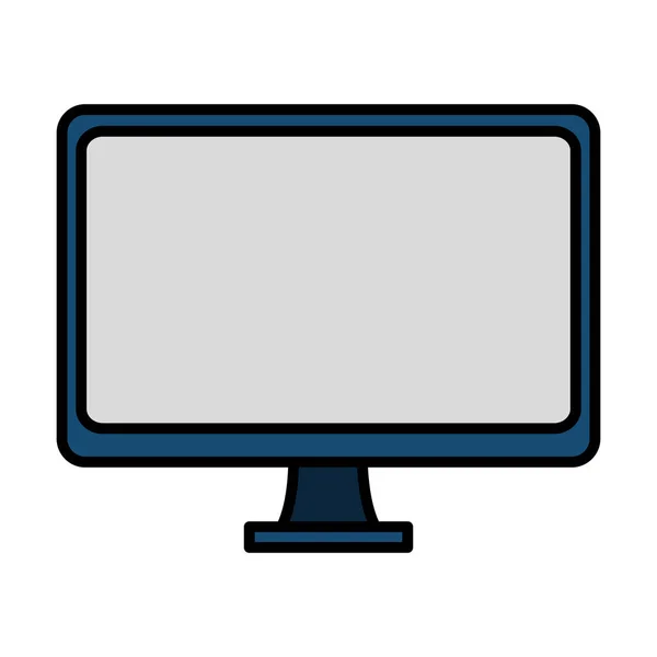 Farbe Elektronische Computer Bildschirm Service Technologie Vektor Illustration — Stockvektor