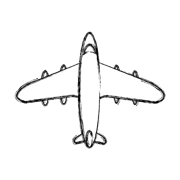 Avión Con Turbinas Ilustración Vectorial — Archivo Imágenes Vectoriales