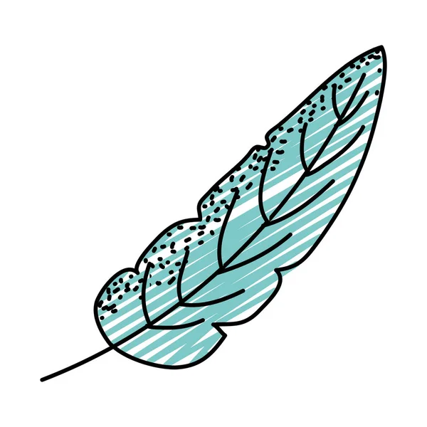 Doodle Tavaszi Természet Vektoros Illusztráció Aranyos Trópusi Levél — Stock Vector