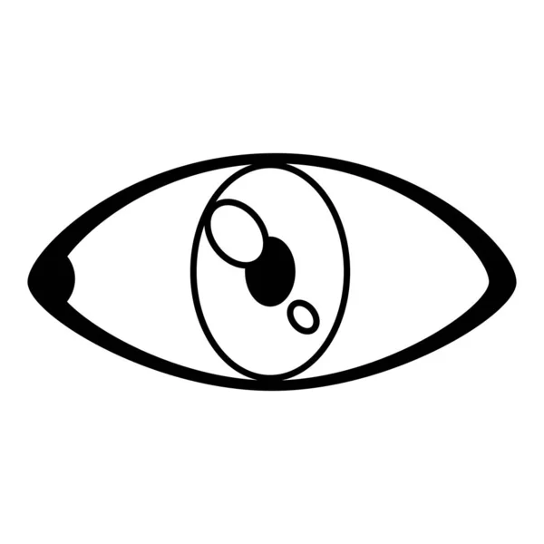 Linha Olho Anatomia Humana Visão Design Vetor Ilustração — Vetor de Stock