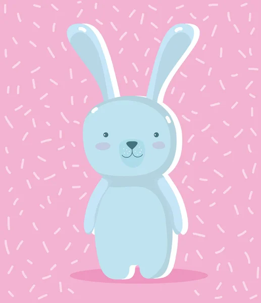 Mignon Lapin Mâle Heureux Pâques Vecteur Illustration — Image vectorielle