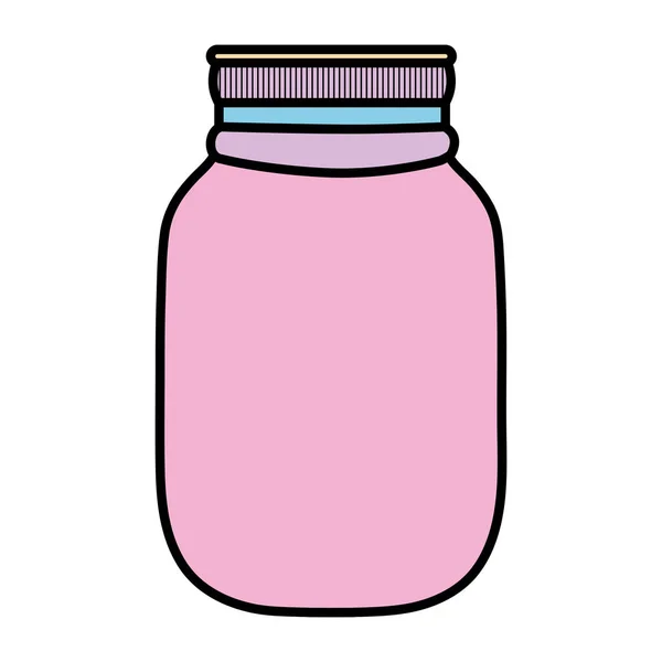 Colore Fragile Bottiglia Vetro Preservare Oggetto Vettoriale Illustrazione — Vettoriale Stock