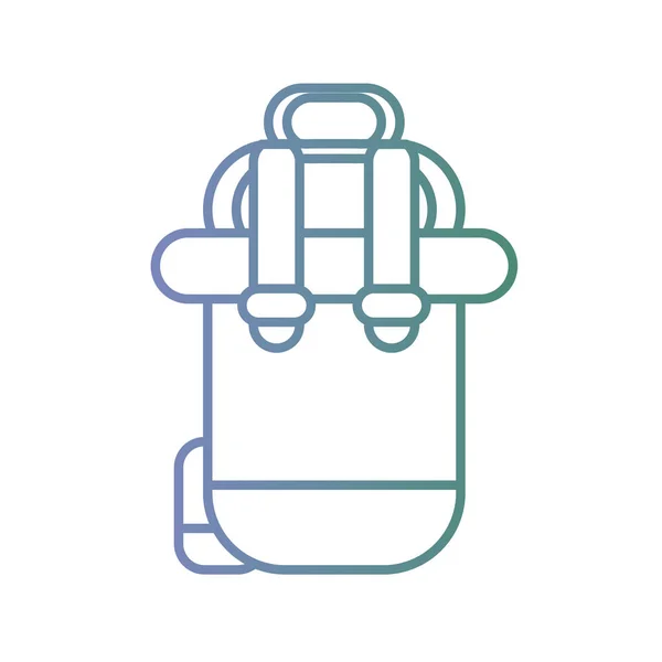 line backpack travel to vacation expedition vector illustration