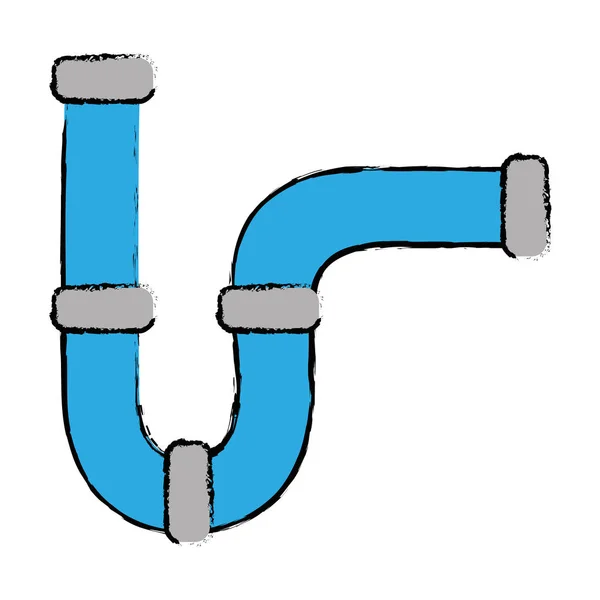 Sanitär Rohr Reparatur Ausrüstung Bau Vektor Illustration — Stockvektor