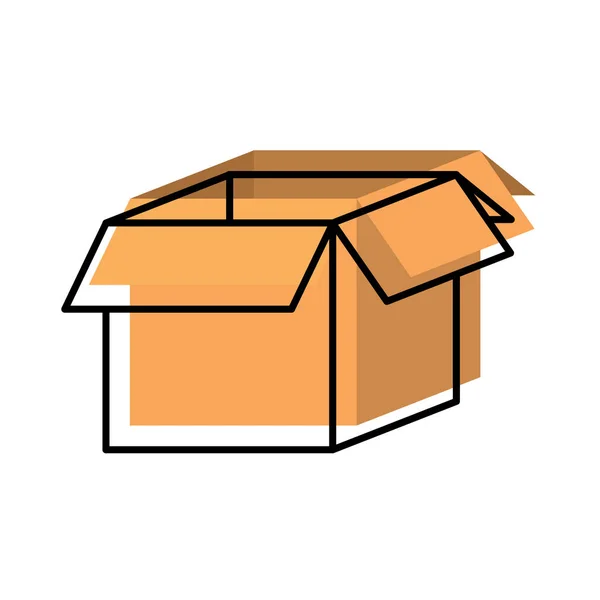 Grunge Box Package Delivery Object Vector Illustration — Stock Vector