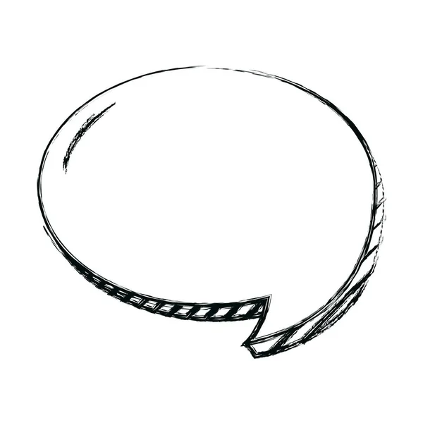 Grunge Circle Chat Blase Notiz Text Vektor Illustration — Stockvektor