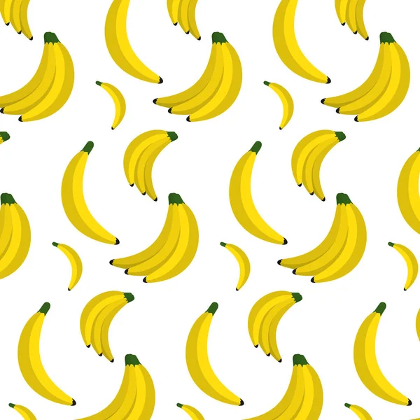 Deliciosas Bananas Frutas Orgânicas Fundo Vetor Ilustração — Vetor de Stock