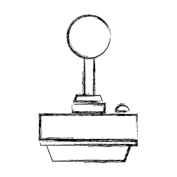 Grunge Videospielcontroller Taste Zur Konsolen Vektor Illustration — Stockvektor