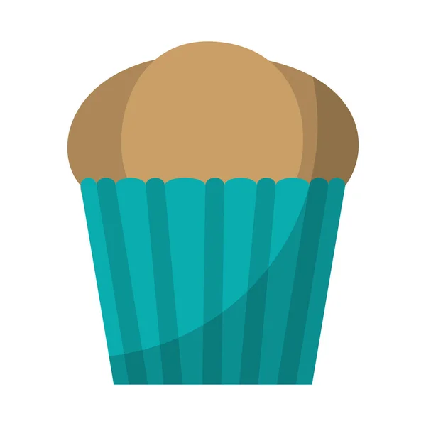 Leckere Muffin Süßes Dessert Lebensmittel Vektor Illustration — Stockvektor