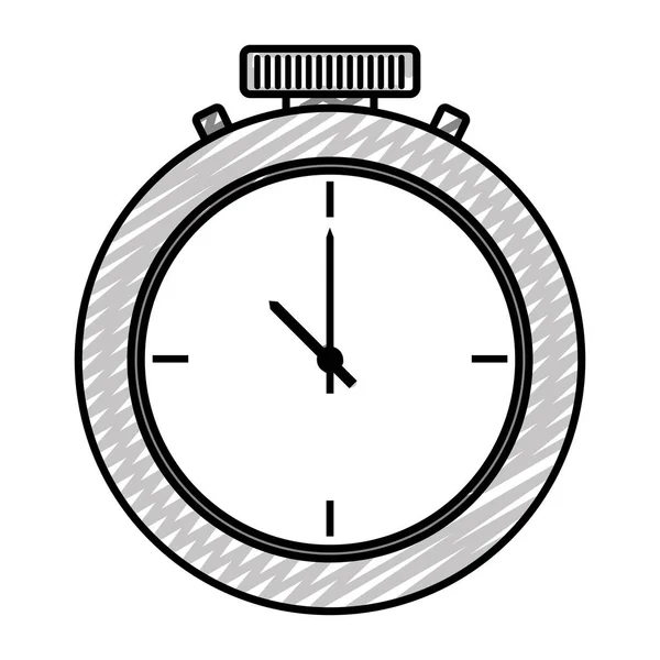 Doodle Pocket Watch Fashion Object Design Vector Illustration — Stock Vector