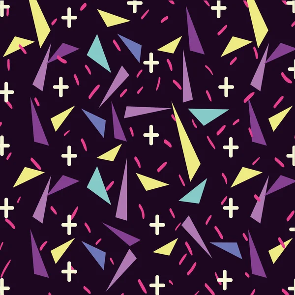 Geometrische Farbe Figuren Memphis Stil Hintergrund Vektor Illustration — Stockvektor