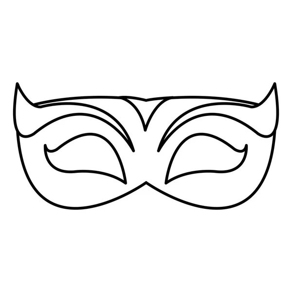 Linje Parti Mask Till Firandet Holiday Event Vektorillustration — Stock vektor