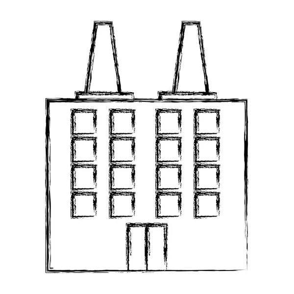 グランジ産業工場環境と空気汚染は ベクトル イラスト — ストックベクタ