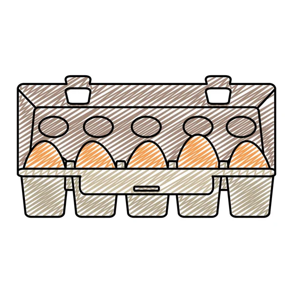 Doodle Ilustracja Wektorowa Zdrowe Jaja Białka Śniadanie Żywienie — Wektor stockowy