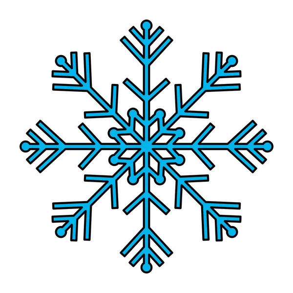 Färg Naturliga Snöflinga Design Vinter Säsongen Vektorillustration — Stock vektor
