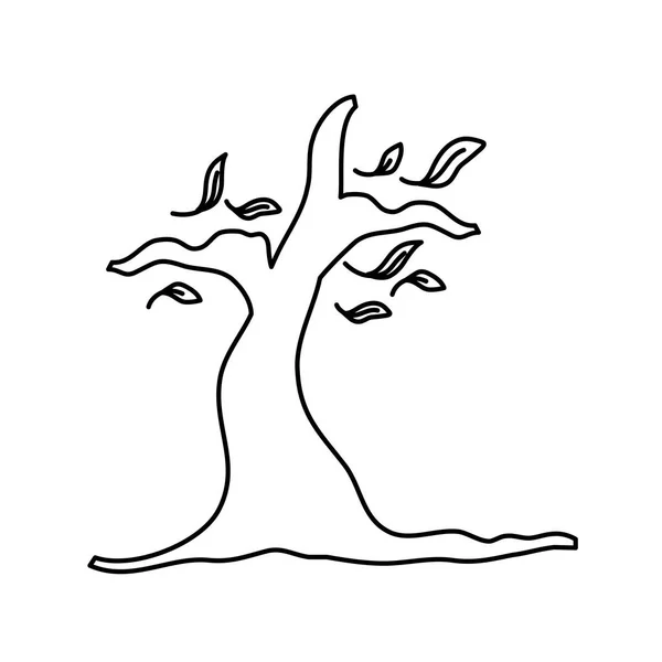 Arbre Sec Sans Feuilles Illustration Vectorielle — Image vectorielle