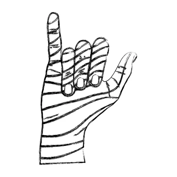 Гранжева Рука Моди Вільним Знаком Векторні Ілюстрації — стоковий вектор