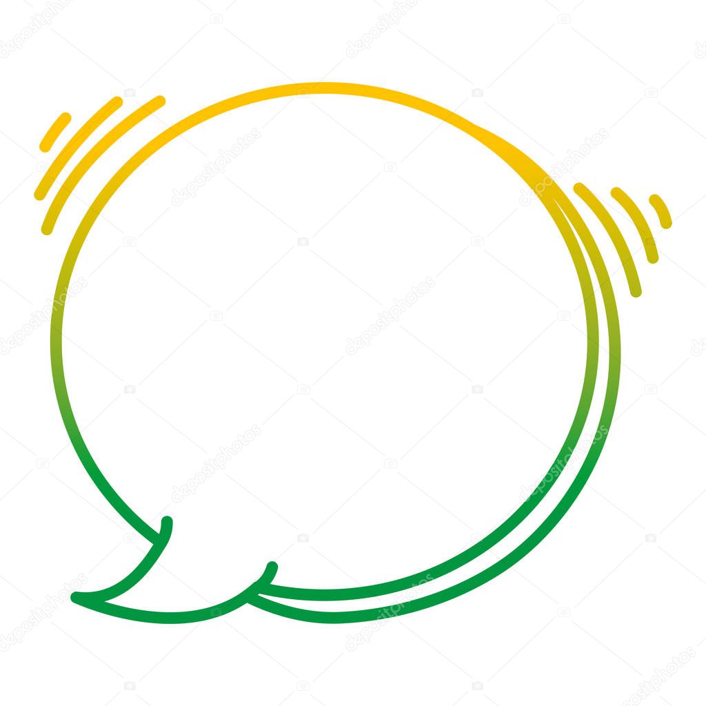 degraded line circle chat bubble text message vector illustration