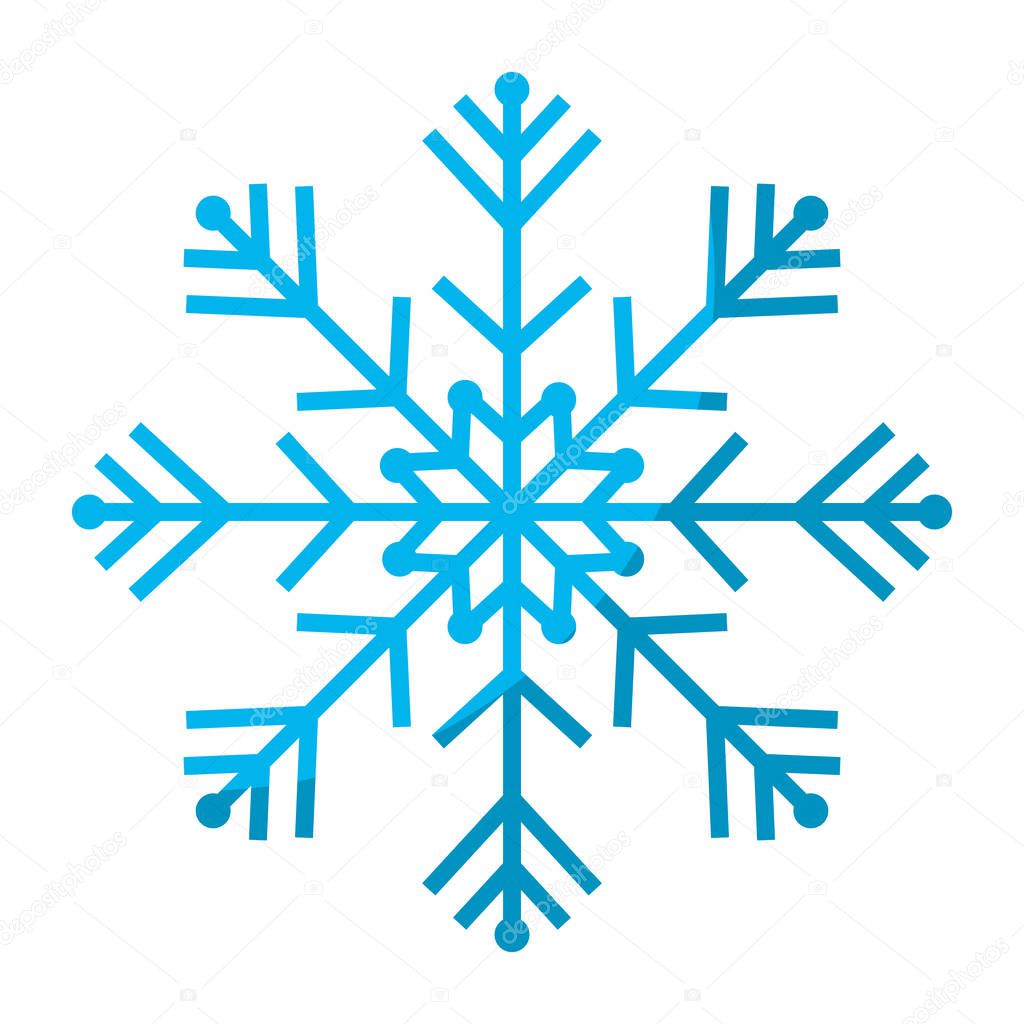 natural snowflake design in winter season vector illustration