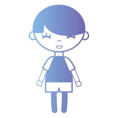 siluet çocuk giyim ve saç modeli ile tasarlamak vektör çizim