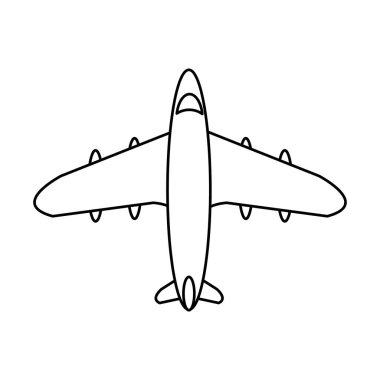 uçak türbinleri ile. Vektör çizim