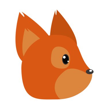 doğa sincap baş vahşi hayvan vektör çizim