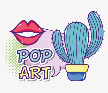 Pop art koleksiyonu vektör çizim grafik tasarım karikatürler