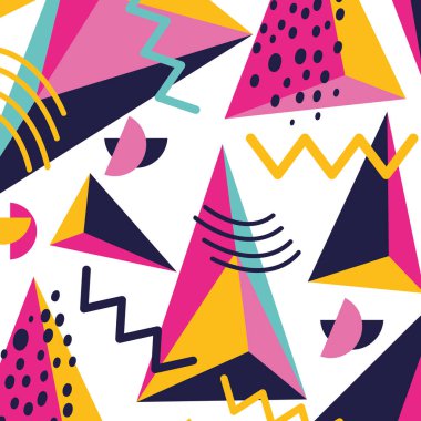 renkli geometrik üçgen grafik şekiller arka plan vektör çizim
