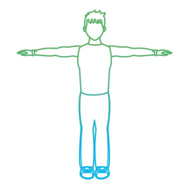 bozulmuş satır sporcu adam egzersiz fitness eğitim vektör çizim