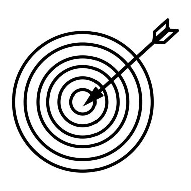 hat hedef tahtası başarı merkezi ok vektör çizim ile
