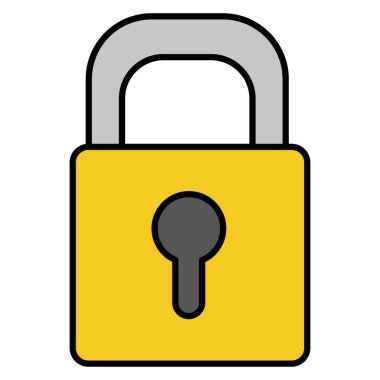 renk yakın güvenlik asma kilit nesne koruma vektör çizim