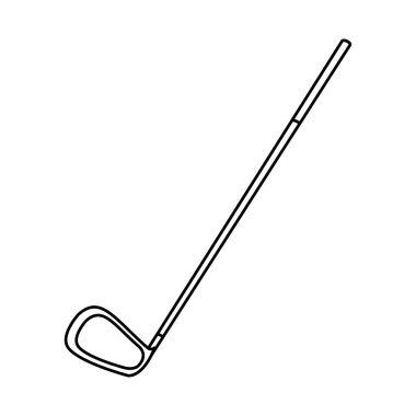 satır profesyonel golf sopası spor vektör çizim oynamak için