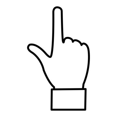 satırı işaret parmağı yukarı hareketi işaret vektör çizim