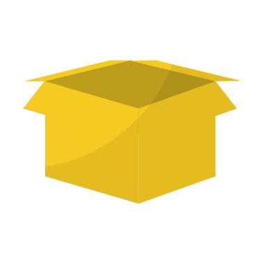 açık kutu paket teslim nesne vektör çizim