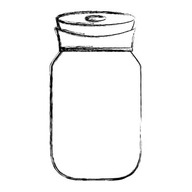 Grunge şeffaf kristal şişe nesne tasarlamak vektör