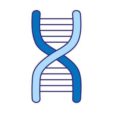 Duo renk dna bilim Tıbbi molekül yapısı vektör çizim