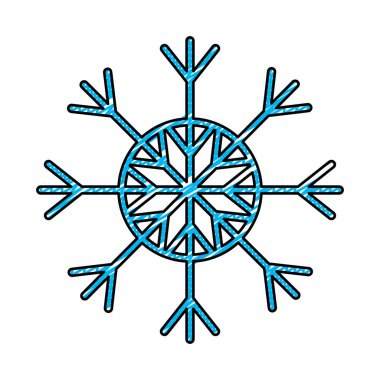 kış sezonu vektör çizim stilinde doğal kar tanesi doodle