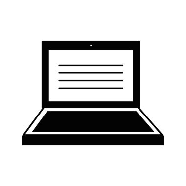 kontur dizüstü elektronik teknoloji ile ekran tasarlamak vektör