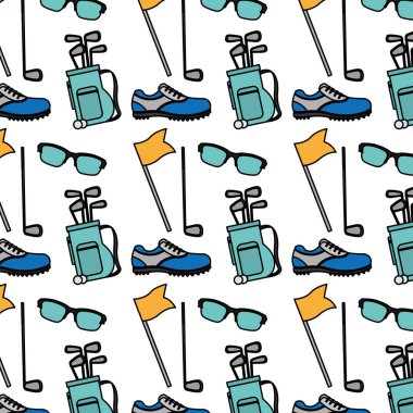 profesyonel golf spor şeyler arka plan vektör çizim renk