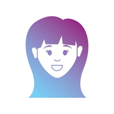 satır avatar kadın saç modeli tasarım vektör çizim ile