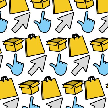 Alışveriş Pazar iş ticaret arka plan vektör çizim renk