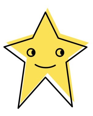 renk video oyunu yıldız karakteri simge vektör çizim taşındı