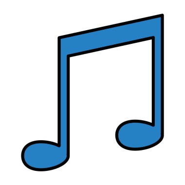 ritim müzik not sesi işareti vektör çizim renk