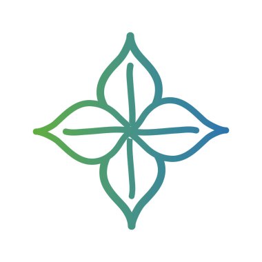 satır doğal çiçek yaprakları ile vektör çizim tasarım