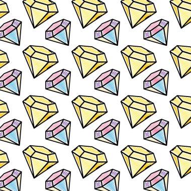 Pırlanta lüks elmas doodle taş aksesuar arka plan vektör çizim