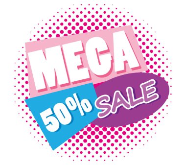 Renkli alışveriş poster vektör çizim grafik tasarım Mega Satış iskontoları