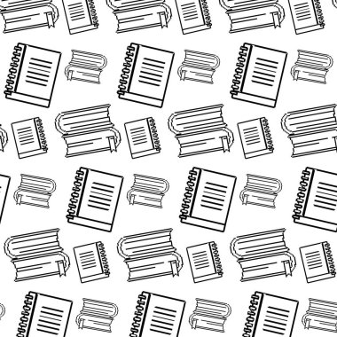 satır defter ve kitap eğitim aracı arka plan vektör çizim