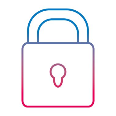 bozulmuş çizgi yakın asma kilit güvenlik bilgi nesne vektör çizim